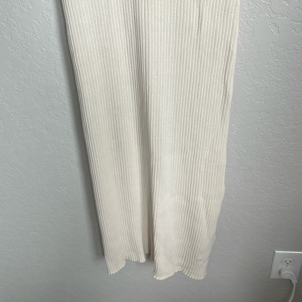 Varley Aria Knit Midi Dress in Whitecap Grey Small - Picture 5 of 10
